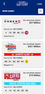 Texas Lottery Official App android App screenshot 3